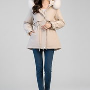 Women’s Parka with Hood and Drawstring Waist