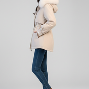 Women’s Parka with Hood and Drawstring Waist