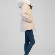 Women’s Parka with Hood and Drawstring Waist