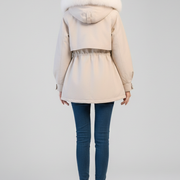Women’s Parka with Hood and Drawstring Waist