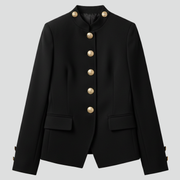 Women’s Short Jacket with Button Closure and Side Pockets