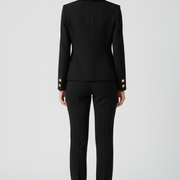 Women’s Short Jacket with Button Closure and Side Pockets
