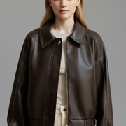 Women’s Short Jacket with Zip Closure and Elasticated Cuffs