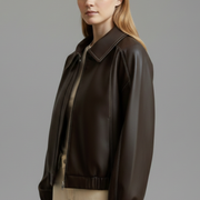 Women’s Short Jacket with Zip Closure and Elasticated Cuffs