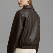 Women’s Short Jacket with Zip Closure and Elasticated Cuffs