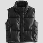 Women’s Sleeveless Jacket with Zip Closure