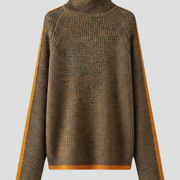 Women’s Turtleneck Jumper with Ribbed Knit and Trim
