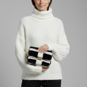 Women’s Turtleneck Jumper with Ribbed Knit and Wide Sleeves