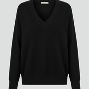 Women’s V-Neck Sweater with Long Sleeves and Pullover Design