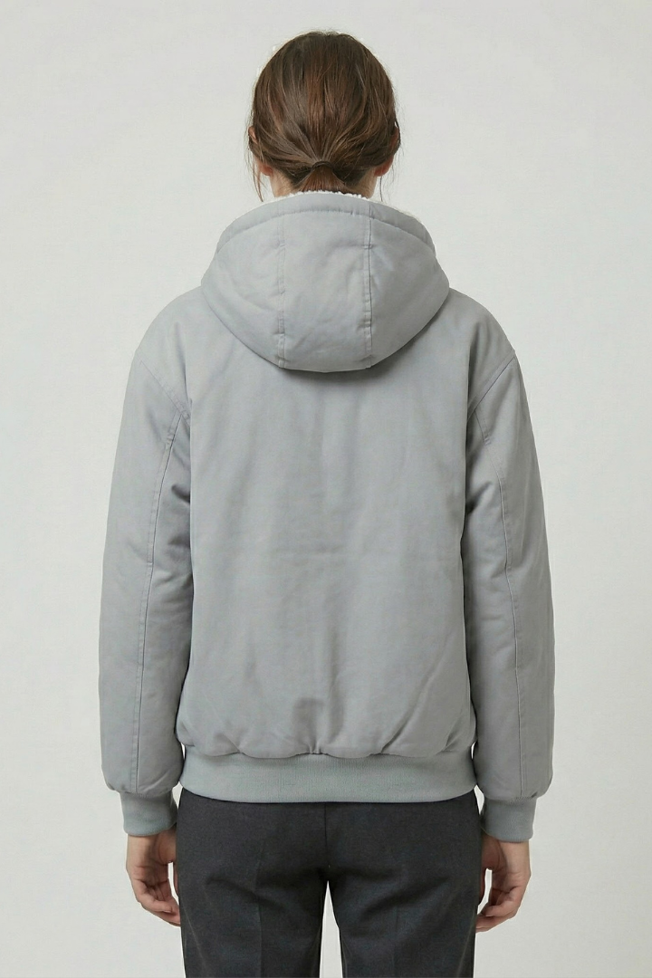 Women’s Winter Jacket with Hood and Front Zip