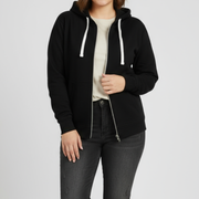 Women’s Zip Hoodie with Drawstring Hood and Front Pockets
