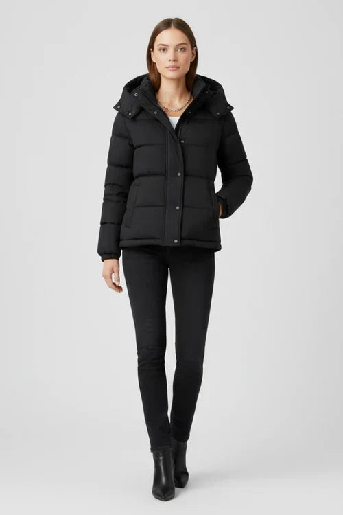 Women’s Down Jacket with Insulation and Secure Fit