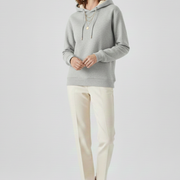 Women’s sweaters hoodie with sherpa lining and ribbed cuffs