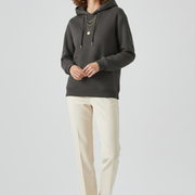 Women’s sweaters hoodie with sherpa lining and ribbed cuffs