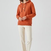 Women’s sweaters hoodie with sherpa lining and ribbed cuffs