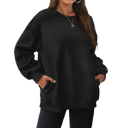 Elina | Ylisuurennettu Fleece Crewneck Pullover