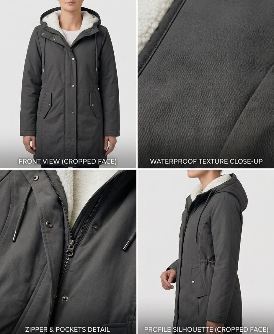 Elena | Vedenpitävä fleece-vuorattu parka