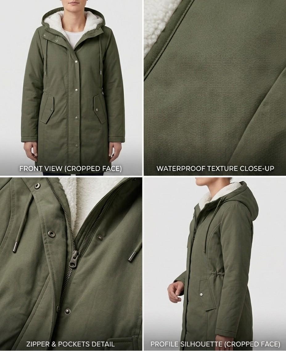 Elena | Vedenpitävä fleece-vuorattu parka