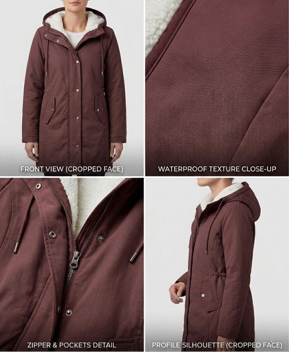 Elena | Vedenpitävä fleece-vuorattu parka