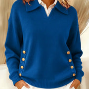 Vynette | V-Neck Sweater with Collar
