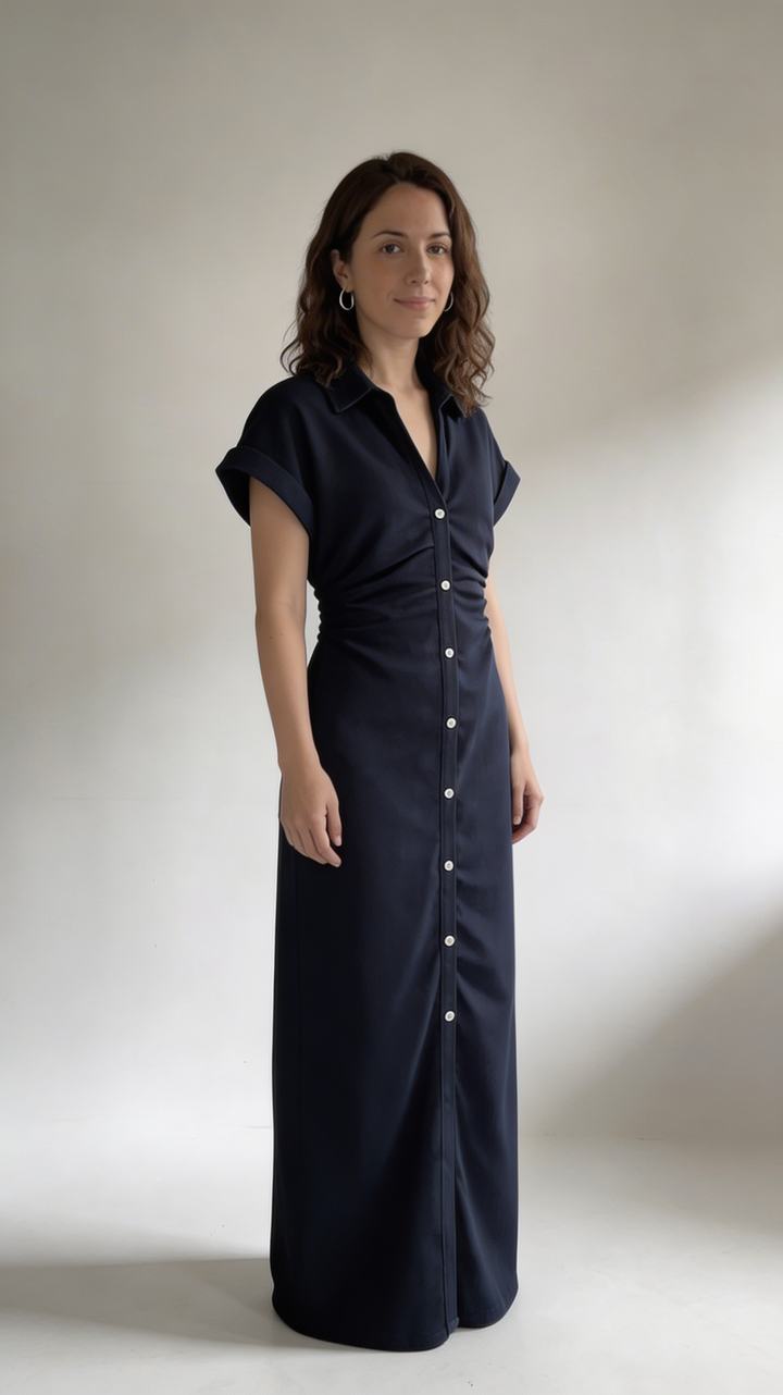 Denim | Napitettu midimekko