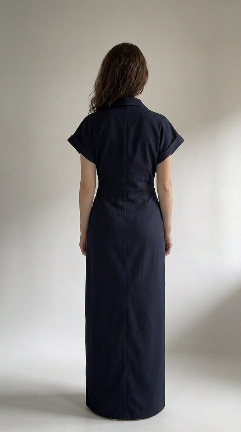 Denim | Napitettu midimekko
