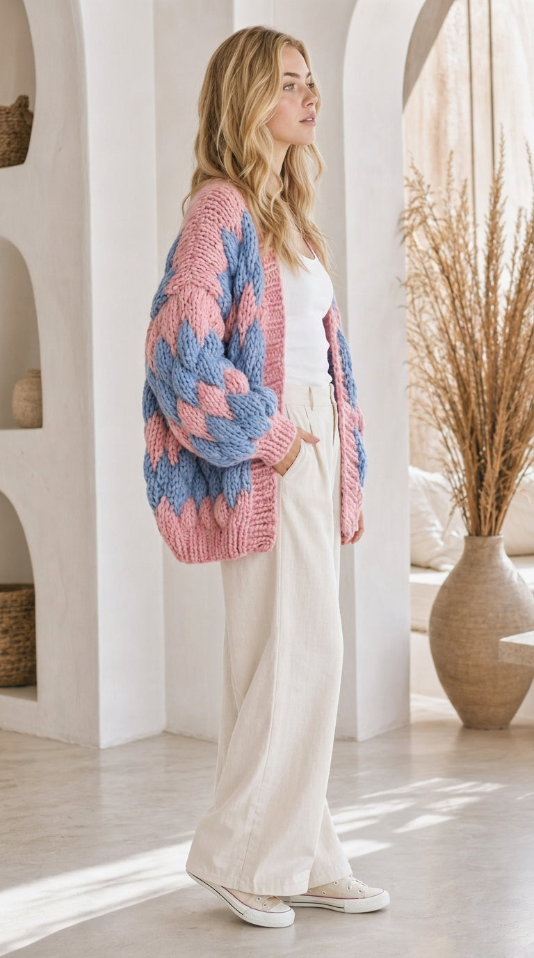 Elena | Aaltoneuleinen Cardigan