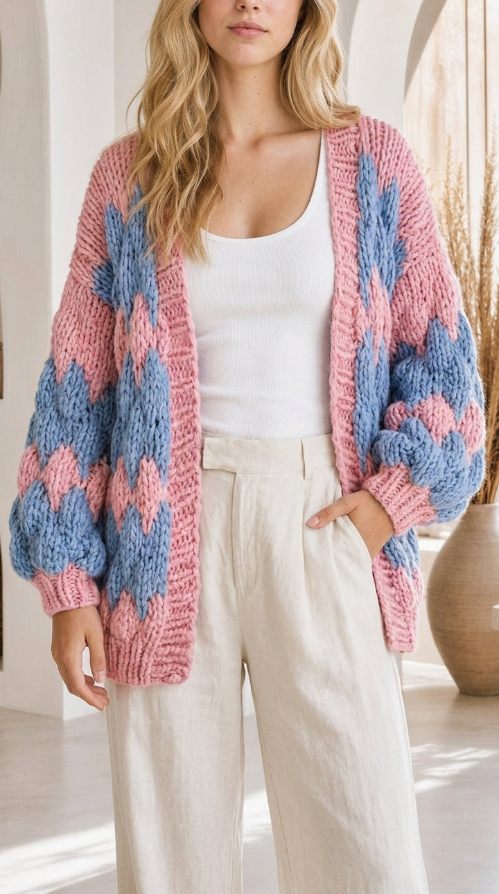 Elena | Aaltoneuleinen Cardigan