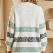 Elena | Pehmeä neulecardigan raidoilla
