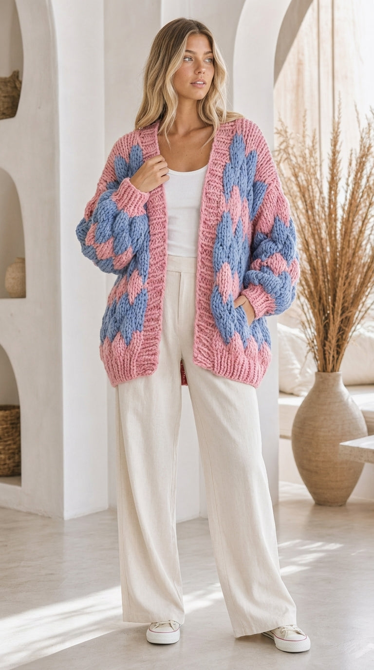 Elena | Aaltoneuleinen Cardigan