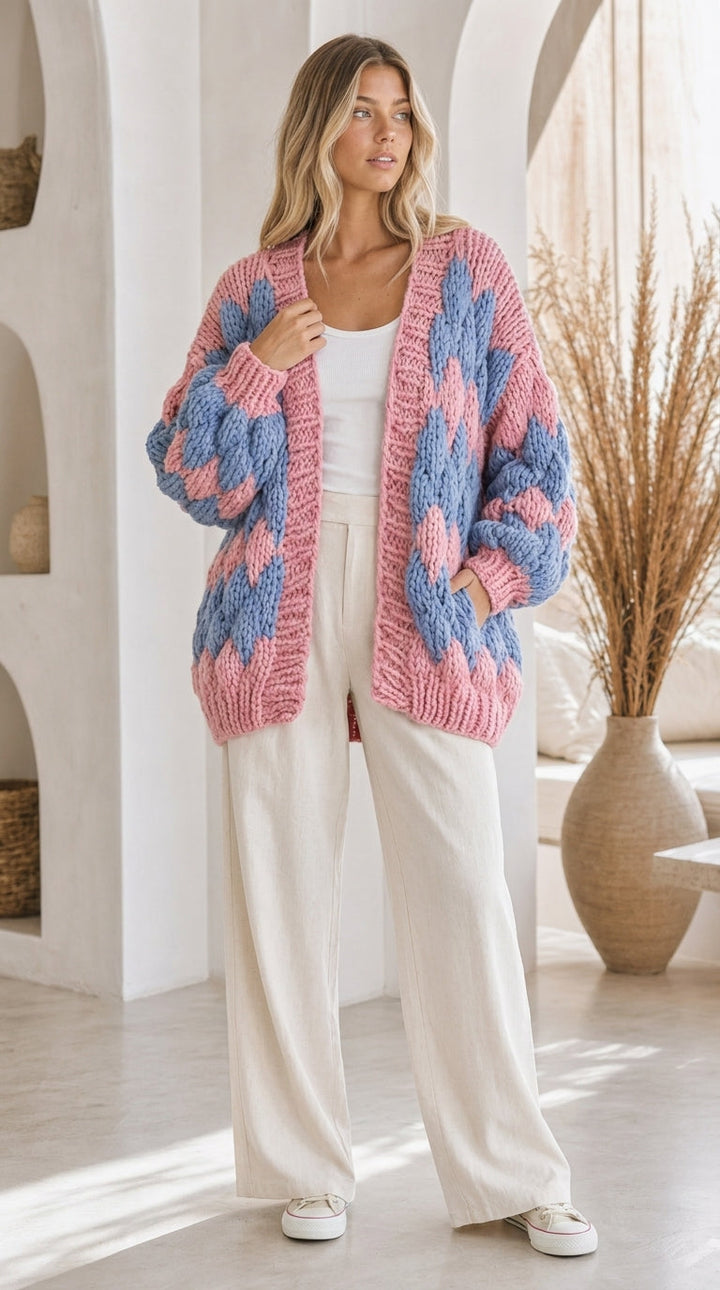 Elena | Aaltoneuleinen Cardigan