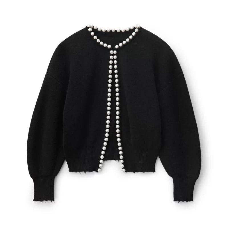 Vanessa | Cardigan raffinato con dettagli in perle