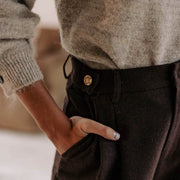 FIORENZA - Pantaloni marroni stile Austin