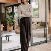 FIORENZA - Pantaloni marroni stile Austin