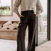 FIORENZA - Pantaloni marroni stile Austin