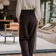 FIORENZA - Pantaloni marroni stile Austin