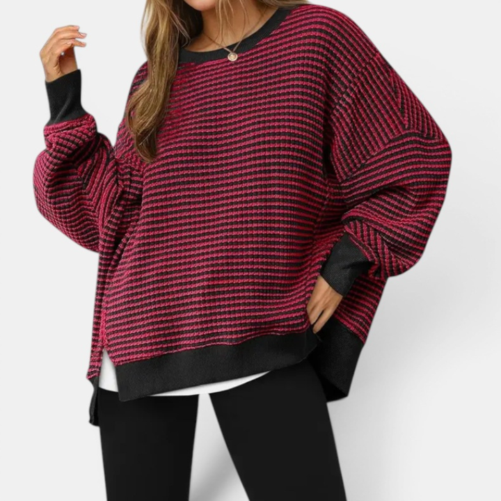 Livia | Ylisuuri Waffle Neulepulloveri