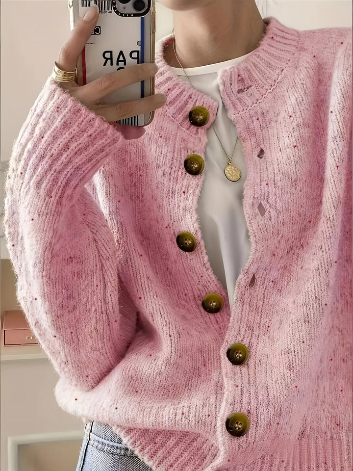 Mireille | Pehmeä pilkullinen neulecardigan