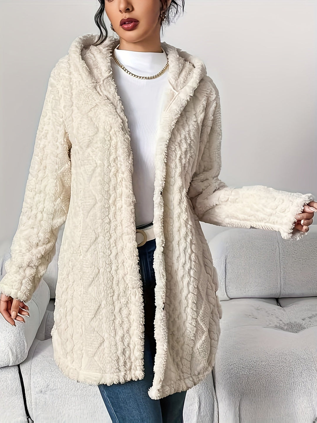 Lina | Pehmeä huppuinen cardigan