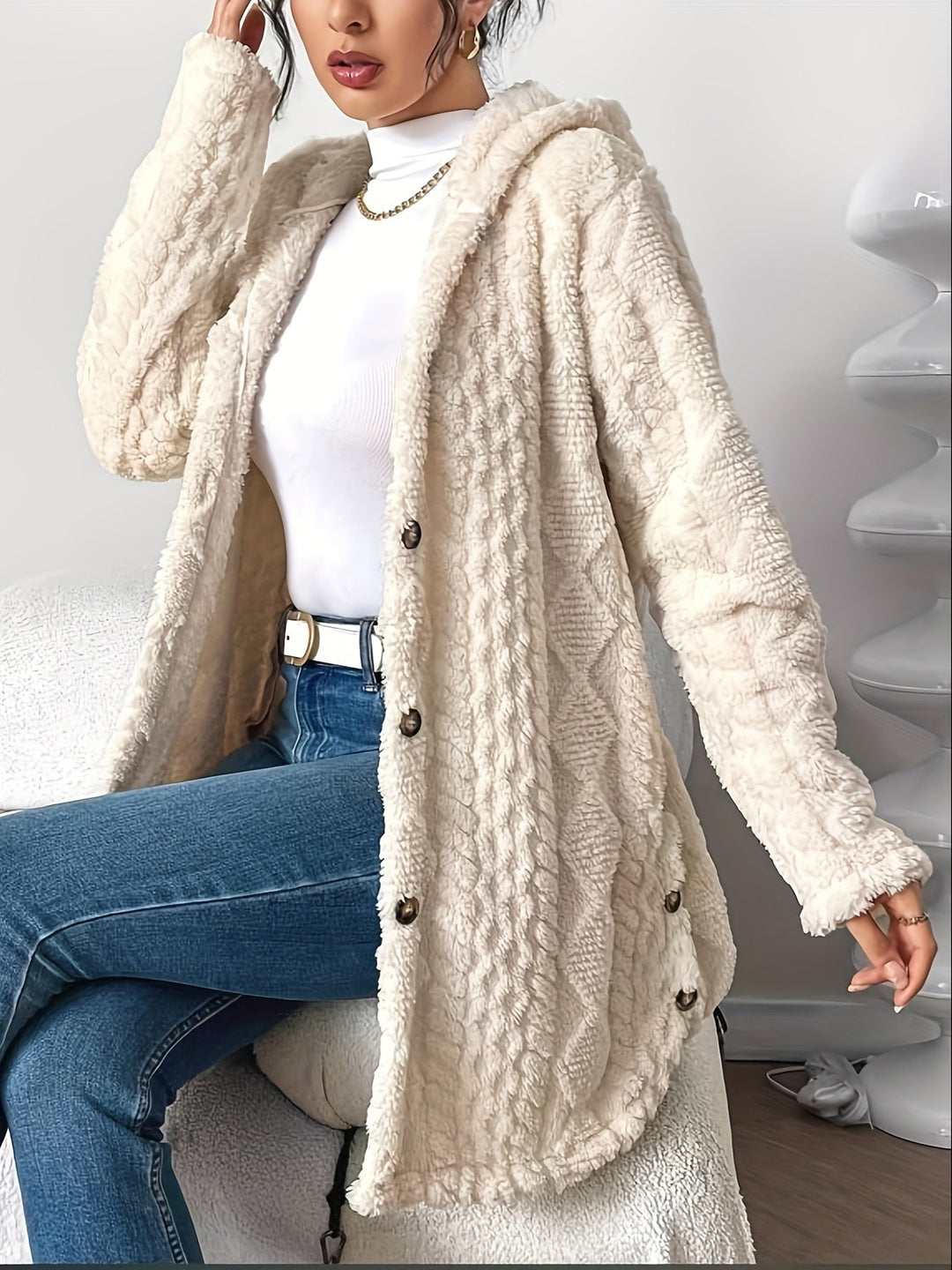 Lina | Pehmeä huppuinen cardigan