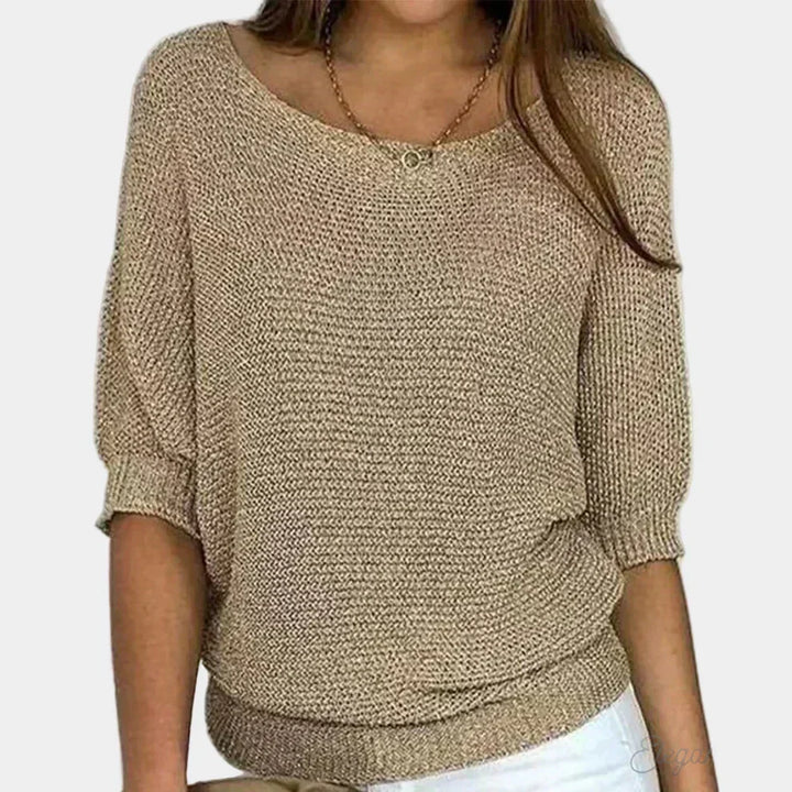 Hilla | beige neulepusero